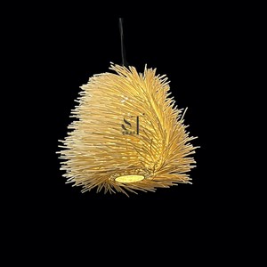 Cubierta de iluminación colgante de ratán de alta calidad, pantalla colgante de diseño moderno para islas de cocina, comedores, restaurantes - Product Image 4