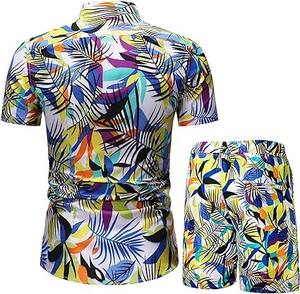 Ensembles de jogging 2 pièces avec logo personnalisé pour hommes, t-shirt à manches courtes à séchage rapide et short coupe-vent Streetwear décontracté pour le printemps - Product Image 2