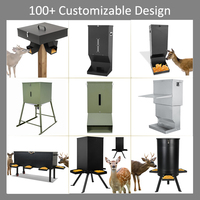 Mangeoire automatique pour cerfs JH-Mech Game Hunting Feeder, résistante aux intempéries, 80 lb, en métal, à gravité, robuste, avec 4 ports d'alimentation