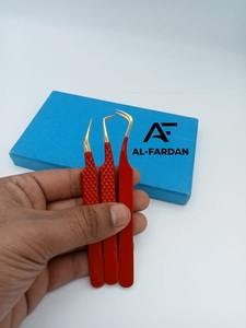 Pinzas de extensión de pestañas de acero inoxidable con logotipo personalizado, volumen de 90 grados, pinzas de pestañas Nano Grip con punta puntiaguda, producto de belleza - Product Image 4