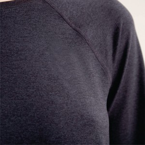 92% Polyester Recyclé 8% Spandex Slim Fit Séchage Rapide Évacuation De L'humidité Anti Odeur Poivre Noir Renouveler Respirant À Manches Longues T - Product Image 4