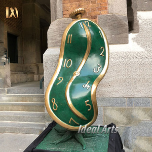 Célèbre Art abstrait extérieur jardin décor grandeur nature Salvador laiton Bronze <span class=keywords><strong>Dali</strong></span> horloge Statue Sculpture - Product Image 4