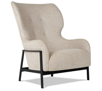 Fauteuil à oreilles moderne, élégant et minimaliste pour la maison, le salon, les hôtels, les appartements, les loisirs, avec coussin de dossier, design de canapé d'angle