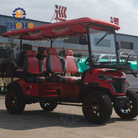 Voiture électrique classique 4 places / Buggy électrique 2-4 places avec pneus tout-terrain et batterie au lithium, voiturette de golf électrique