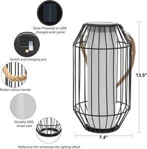 Lanterne de balcon, porte-bougie, lanterne résistante aux intempéries, lanterne décorative pour porche, lanterne pour bougie intérieure et extérieure - Product Image 3
