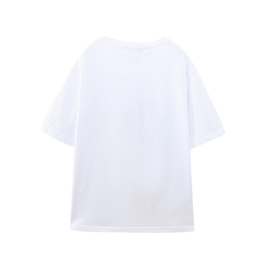 Ngắn Tay Áo Màu Trắng Phía Trước In Crew Cổ Thời Trang Giản Dị T Áo Sơ Mi Cho Phụ Nữ - Product Image 2