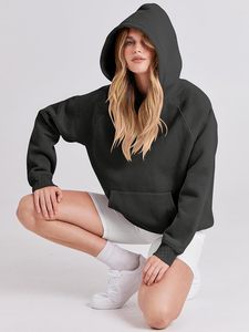 Sudaderas de gran tamaño para mujer de alta calidad, sudaderas con capucha de lana, camisas de manga larga, Jersey, ropa de otoño con bolsillos - Product Image 5