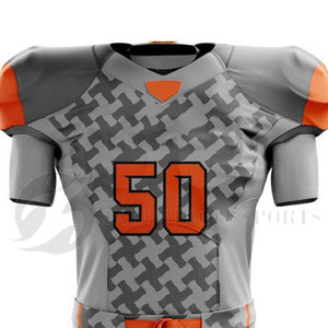 Uniformes de football américain de Spandex/polyester de haute performance avec l'impression sublimée comportant pour le confort exceptionnel - Product Image 4