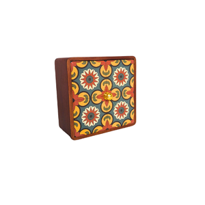 Cajas de almacenamiento de madera natural ecológicas al por mayor con tapa de cerámica forma cuadrada para regalo caja de regalo de madera - Product Image 4