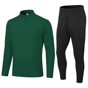 Ensemble de survêtement 2 pièces pour homme avec col montant et fermeture éclair intégrale, idéal pour le sport, la course et le fitness - Product Image 1