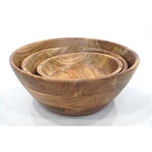 ชามสลัดไม้สำหรับตกแต่งแบบชนบทมีลายพิมพ์ออกแบบได้ตามต้องการ - Product Image 2