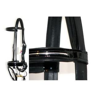 Bride de cheval avec bandeau de rechange Cheval Vente en gros Nouvelle bride en cuir de haute qualité pour cheval en noir - Product Image 1