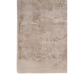 Alfombra Rectangular UnfoldBy Kavi Modern Ivory de Lana y Seda de Bambú Anudada a Mano, Modelo Esk-330(3D), 10 mm, para Sala de Estar y Dormitorio - Product Image 4