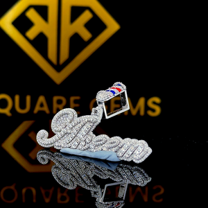 Pendentif Hip Hop Lettre et Chiffre Personnalisé Bijoux en Moissanite avec Effet Ice Out pour Enfants - Product Image 2