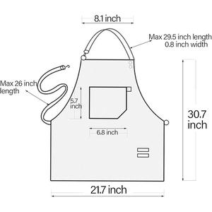 ผ้ากันเปื้อนผ้าใบหนักช่างฝีมือชาวยุโรปสร้างสรรค์โครงการปรับปรุงปีใหม่พร้อมกระเป๋าถือที่แข็งแรง - Product Image 5
