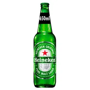 Cerveza Lager Heineken elaborada en fábrica 650ml - La calidad original disponible en barriles y paquetes de todos los tamaños en AW Wholesales - Product Image 1