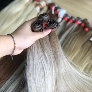 100% réel vietnamien vierge Remy Extensions de cheveux cuticule aligné soyeux droite vague Style couleur claire 8-32 pouces 100gms cheveux - Product Image 1