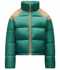 Chaqueta de Burbuja Impermeable con Capucha, Bordada, Estilo Casual, Color Sólido, Invierno 2025, Hecha a Medida, Estilo Regular, Hecha en Pakistán - Product Image 1