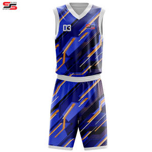 Último uniforme de baloncesto color azul camiseta de baloncesto gris diseños de uniforme de baloncesto universitario 2025 - Product Image 3