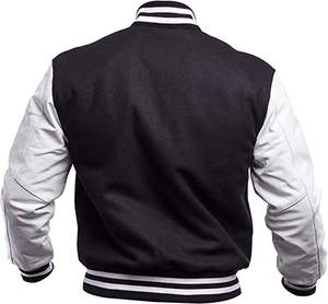 Veste universitaire en laine brodée avec logo personnalisé de haute qualité, col montant, hiver, avec motif de lettres, coupe-vent, service OEM - Product Image 3