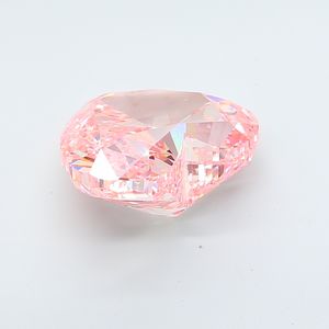 Bague de fiançailles haut de gamme avec diamant CVD de 18,88 carats, taille cœur, rose vif fantaisie, clarté VS2, certifié IGI - Product Image 2
