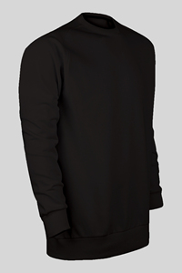 เสื้อสเวตเชิ้ตคอกลมผู้ชาย ผ้าโพลีเอสเตอร์ 5% ผ้าฝ้าย 95% 300 GSM สีดำ - Product Image 3