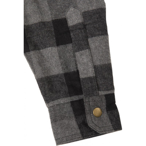 Chemise en flanelle pour moto de randonnée rembourrée à froid 100% coton avec logo personnalisé veste de protection avec armure d'épaule - Product Image 4