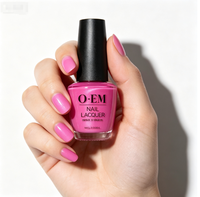 Vernis à ongles rose B004, 15ML/0.5FL OZ, haute brillance, longue durée, pour manucure DIY, fournitures de salon de manucure, art des ongles