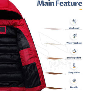 Veste matelassée de dernière qualité pour hommes veste matelassée résistante à l'eau veste d'hiver chaude en duvet gonflée - Product Image 3
