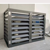 Fenêtre à persiennes en aluminium extrudé, cadre de sécurité, volet anti-tempête, verre, lame en PVC, aluminium, fenêtres à persiennes extérieures