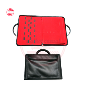 Estuche de cuero auténtico para 20 tijeras, estuche con cremallera para tijeras profesionales, soporte para 20 tijeras, logotipo personalizado - Product Image 1