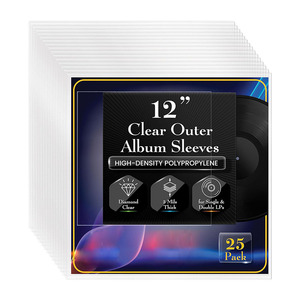 Prix le moins cher 12 ''Record Housses extérieures <span class=keywords><strong>Cd</strong></span> / Dvd / Vinyl Record Album Pack de stockage 50 Matériau Ldpe sans scellable - Product Image 2