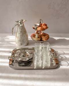 Tetera Miraya Luxe de Nácar con Asa, Elegante Tetera Árabe con Incrustaciones para Ramadán y Decoración del Hogar - Product Image 5