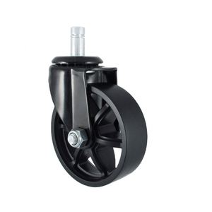Roulettes pivotantes noires de 3 pouces avec tige métallique pour meubles et équipements - Product Image 1