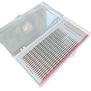 Nouvelle mode 12 lignes 0.07/7-18mm Premade Flat Spike Lashes Extensions de cils en soie unique douce de haute qualité du Vietnam - Product Image 4