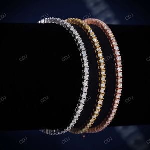 High Quality Pass Diamond <b>Tester</b> Hip Hop 925 Sterling Silver 2mm 7.5 inches Moissanite Tennis Chain Bracelet at Wholesale Price - Product Image 3