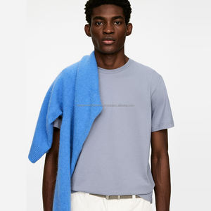 T-shirt oversize pour hommes T-shirts anti-boulochage en mélange de coton et de polyester avec sérigraphie - Product Image 5