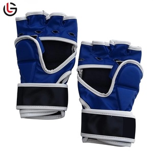 Guantes de Boxeo MMA de Cuero para Hombre, Medios Dedos, Cierre con Cordones, Transpirables, Personalizables para Grappling y Muay Thai - Product Image 3