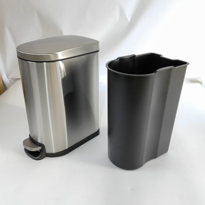 GOURMAID Pedal bin 10L stainless steel Dust bin 10L stainless steel trash can