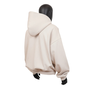 Sweat à capuche en molleton pour homme, poids lourd, 500 g/m², logo de marque personnalisé, coton épais, coupe ample, style boxy, sweat à capuche court - Product Image 2