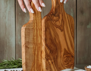 Tabla de Quesos y Tabla de Cortar Rectangulares de Madera Maciza Natural, Duraderas y Fáciles de Limpiar |   Tablas de Cortar y Servir para Cocina - Product Image 3