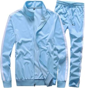 Veste et pantalon de sport athlétique de jogging Vêtements de sport pour hommes Survêtement chaud à fermeture éclair complète Ensemble de sport Survêtement décontracté - Product Image 2