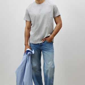 T-shirts en coton pour hommes, vêtements noirs à manches courtes et coupe ample pour hommes - Product Image 3