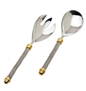 Fourchette et cuillère à salade de cuisine Poignée unique Outils de cuisine Serveurs à salade disponibles Fabriqué en Inde - Product Image 6