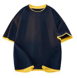 Camiseta de Hombre de Alta Calidad, Cuello Redondo, Talla Grande, 100% Algodón, Estampado Informal Personalizado, Manga Corta, Logotipo Frontal - Product Image 1