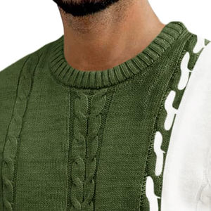 Suéter de Alta Calidad Ligero de Poliéster y Algodón para Hombre, de Secado Rápido, Transpirable, con Patrón Sólido para Otoño - Product Image 2