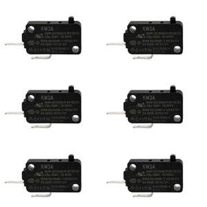 Lot de 6 micro-interrupteurs électriques (NO) - Plastique, normalement ouverts - Product Image 1