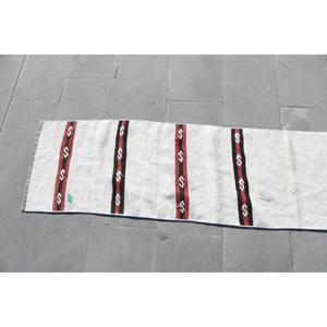 พรมขนาด 1.6x8.5 ฟุต, พรมตุรกีโบราณ, พรมลายดอกไม้สีขาว - Product Image 5