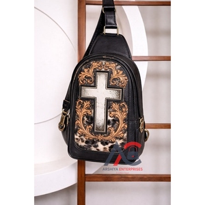 Sac à bandoulière en cuir de vachette véritable, style western, tendance, pour voyage, sac à bandoulière, fourrure de vache, facile à transporter - Product Image 1