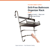 Porte-serviettes suspendu moderne sans perçage pour salle de bain et cuisine, organisateur de porte en verre avec panier, gris anthracite